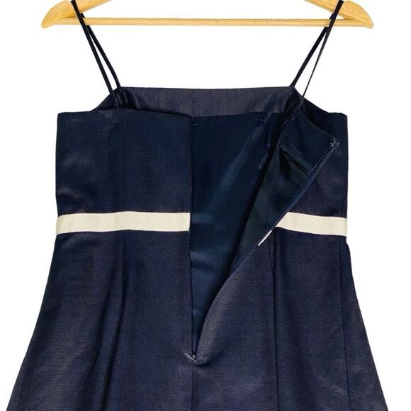 Ann Taylor A-Line Dress 0P Cotton Silk Minimalist Retro Glam Semi Formal Party - Picture 5 of 8